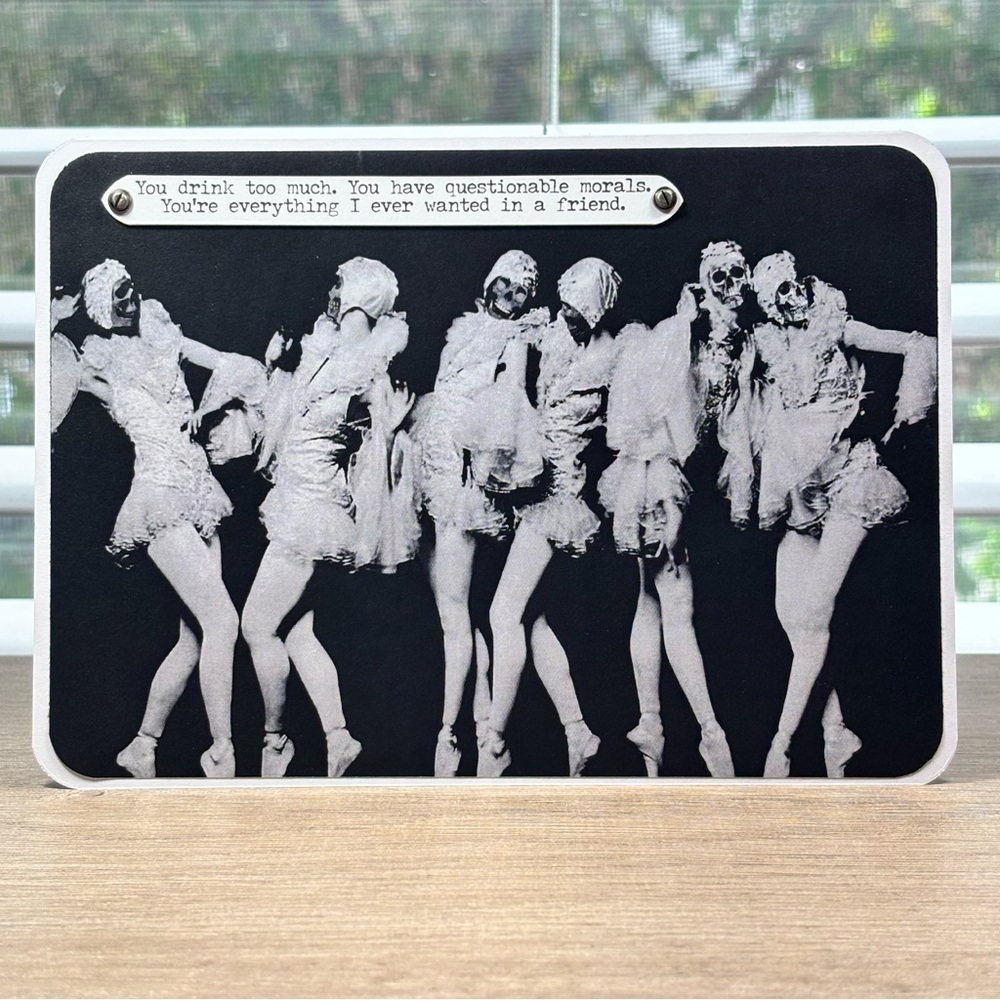 Handmade Friendship Goth Greeting Card